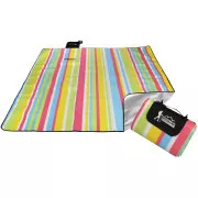 Picknickdecke 200x200 cm mit ALU-Bezug, gestreift - pastell