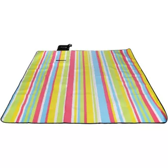 Picknickdecke 200x200 cm mit ALU-Bezug, gestreift - pastell