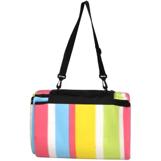 Picknickdecke 200x200 cm mit ALU-Bezug, gestreift - pastell Picknickdecke 200x200 cm mit ALU-Bezug, gestreift - pastell