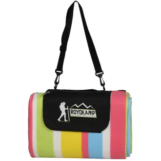 Picknickdecke 200x200 cm mit ALU-Bezug, gestreift - pastell Picknickdecke 200x200 cm mit ALU-Bezug, gestreift - pastell