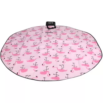 Runde Picknick-Decke 200 cm mit ALU-Bezug FLAMINGO