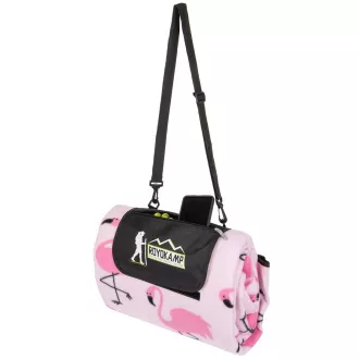 Runde Picknick-Decke 200 cm mit ALU-Bezug FLAMINGO