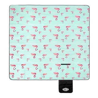 Picknick-Decke 200x200 cm MINT FLAMINGO