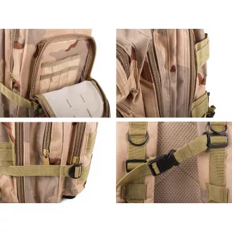 Militärischer Wanderrucksack 30 l, Schwarz