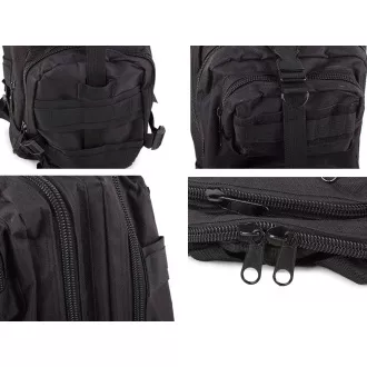 Militärischer Wanderrucksack 30 l, Schwarz