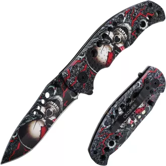 Klappbares taktisches Messer SKULL 20 cm, Gelb