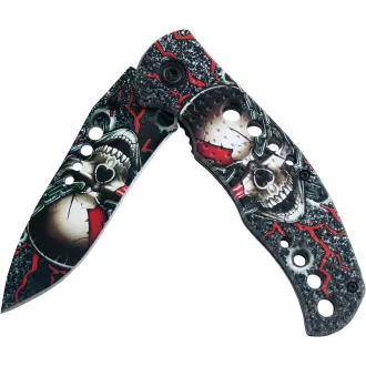 Klappbares taktisches Messer SKULL 20 cm, Gelb