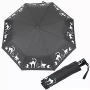 Doppler Magic Fiber Cats Family Regenschirm, schwarz
