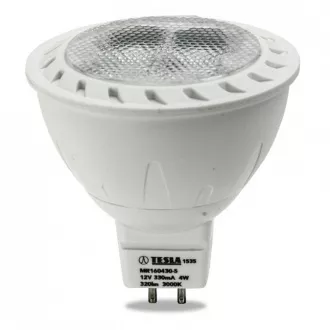 TESLA - LED MR160430-5, Glühbirne GU5,3 MR16, 4W, 12V, 320lm, 20 000h, 3000K warmweiß, 38° TESLA - LED MR160430-5, Glühbirne GU5,3 MR16, 4W, 12V, 320lm, 20 000h, 3000K warmweiß, 38°