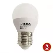 TESLA - LED MG270427-1, mini BULB E27, 4W, 230V, 320lm, 15 000h, 2700K warmweiß, 180°
