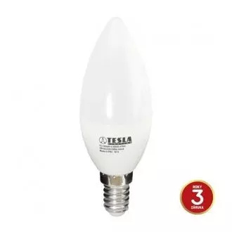 TESLA - LED CL140540-4, CANDLE Kerzenbirne, E14, 5W, 230V, 470lm, 15 000h, 4000K cool white