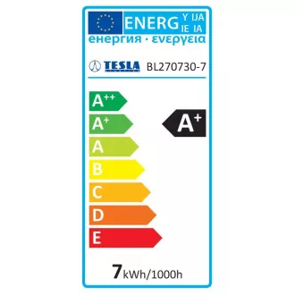 TESLA - LED BL270927-5D, Glühbirne BULB E27, 9W, 230V, 806lm, 30 000h, 2700K warmweiß, 200°, st TESLA - LED BL270927-5D, Glühbirne BULB E27, 9W, 230V, 806lm, 30 000h, 2700K warmweiß, 200°, st