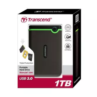 TRANSCEND Externe Festplatte USB 3.0 StoreJet 25M3S, 1TB, Schwarz (SATA, Gummigehäuse, Anti-Shock) TRANSCEND Externe Festplatte USB 3.0 StoreJet 25M3S, 1TB, Schwarz (SATA, Gummigehäuse, Anti-Shock)