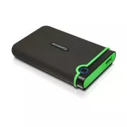 TRANSCEND Externe HDD USB 3.0 StoreJet 25M3S, 2TB, Schwarz (SATA, Gummigehäuse, Anti-Shock)