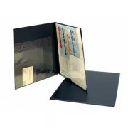 Ordner A4 PVC Mehrfachtaschen blau
