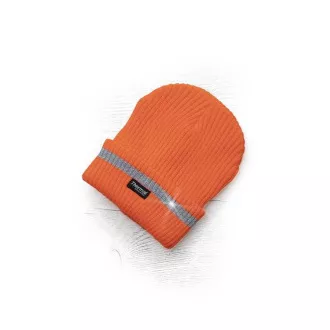 Winterliche Strickfleecemütze ARDON®SPARK mit Reflex. orange
