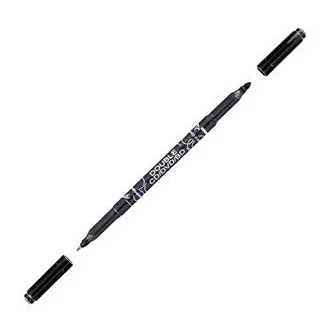 Marker Centropen duplex 3616 CD/DVD/BD schwarz zylindrische Spitze 0,6 und 2,5mm