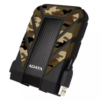 ADATA Externe Festplatte 2TB 2, 5" USB 3.1 DashDrive Durable HD710M Pro, Camouflage (Gummi, stoßfest/wasserdicht/staubdicht)