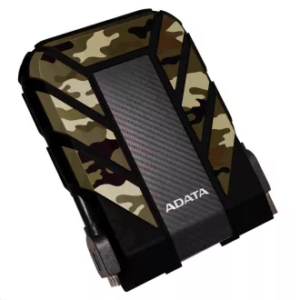 ADATA Externe Festplatte 2TB 2, 5" USB 3.1 DashDrive Durable HD710M Pro, Camouflage (Gummi, stoßfest/wasserdicht/staubdicht)