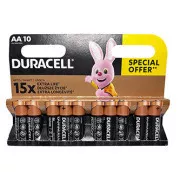 Alkalibatterien, AA (LR6), AA, 1,5V, Duracell, Blister, 10er-Pack, 42308, Basic