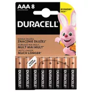 Alkalibatterien, AAA (LR03), AAA, 1,5V, Duracell, Blister, 8er-Pack, 42323, Basic