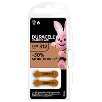 Duracell Einweg-Zink-Luft-Batterie ZA, 6er-Pack
