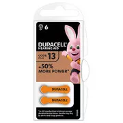 Duracell Einweg-Zink-Luft-Batterie ZA, 6er-Pack