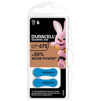 Duracell Einweg-Zink-Luft-Batterie ZA, 6er-Pack