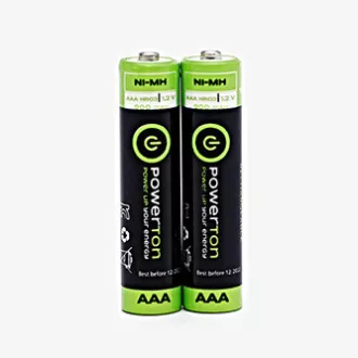Powerton ENERGY RECHARGE Wiederaufladbare Ni-MH-Batterien AAA, 2er-Pack Powerton ENERGY RECHARGE Wiederaufladbare Ni-MH-Batterien AAA, 2er-Pack