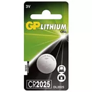 Lithium-Knopfzellenbatterie, CR2025, 3V, GP, Blister, 1-Pack