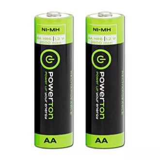 Powerton ENERGY RECHARGE Wiederaufladbare Ni-MH-Batterien AA, 2er-Pack Powerton ENERGY RECHARGE Wiederaufladbare Ni-MH-Batterien AA, 2er-Pack