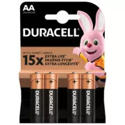 Duracell Einweg-Alkalibatterie AA, 4er-Pack