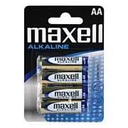 Alkalibatterien, AA (LR6), AA, 1,5 V, Maxell, Blister, 4er-Pack
