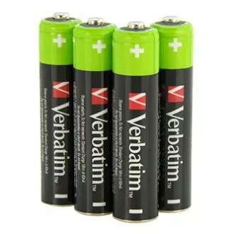 Wiederaufladbare Batterie, AAA (HR03), 1,2 V, 950 mAh, Verbatim, Blister, 4er-Pack Wiederaufladbare Batterie, AAA (HR03), 1,2 V, 950 mAh, Verbatim, Blister, 4er-Pack