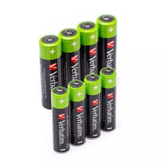 Wiederaufladbare Batterie, AAA (HR03), 1,2 V, 950 mAh, Verbatim, Blister, 4er-Pack Wiederaufladbare Batterie, AAA (HR03), 1,2 V, 950 mAh, Verbatim, Blister, 4er-Pack