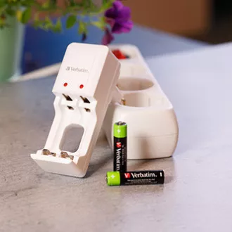 Wiederaufladbare Batterie, AAA (HR03), 1,2 V, 950 mAh, Verbatim, Blister, 4er-Pack Wiederaufladbare Batterie, AAA (HR03), 1,2 V, 950 mAh, Verbatim, Blister, 4er-Pack