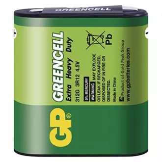 Einweg-Zinkchloridbatterie, Knopfzelle, 3R12, 4,5V, GP, Folie, 1-Pack, Greencell