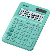 Casio Taschenrechner MS 20 UC GN, türkis, zwölf Ziffern, Doppelnetzteil, SELL