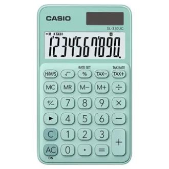 Casio Taschenrechner SL 310 UC GN, türkis, zehn Ziffern, Doppelnetzteil Casio Taschenrechner SL 310 UC GN, türkis, zehn Ziffern, Doppelnetzteil