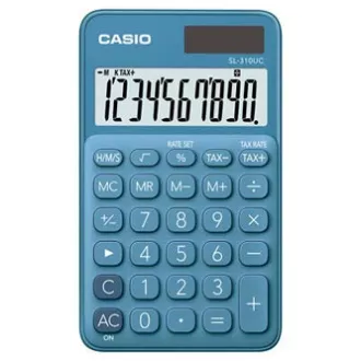 Casio Taschenrechner SL 310 UC BU, blau, zehn Ziffern, Doppelnetzteil Casio Taschenrechner SL 310 UC BU, blau, zehn Ziffern, Doppelnetzteil
