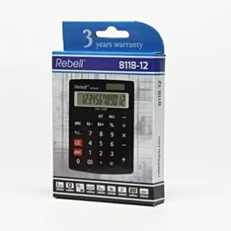Rebell Taschenrechner RE-8118-12 BX, schwarz, Desktop, 12 Ziffern Rebell Taschenrechner RE-8118-12 BX, schwarz, Desktop, 12 Ziffern