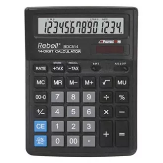 Rebell Taschenrechner RE-BDC514 BX, schwarz, Desktop, vierzehn Ziffern Rebell Taschenrechner RE-BDC514 BX, schwarz, Desktop, vierzehn Ziffern