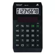 Rebell Taschenrechner ECO 10, schwarz, Tasche, acht Ziffern