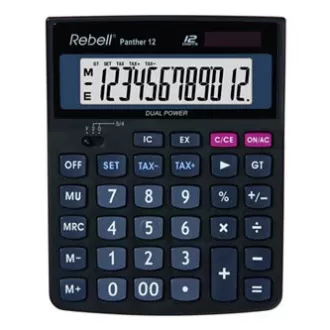 Rebell Taschenrechner RE-PANTHER 12 BX, schwarz, Desktop, 12 Ziffern Rebell Taschenrechner RE-PANTHER 12 BX, schwarz, Desktop, 12 Ziffern