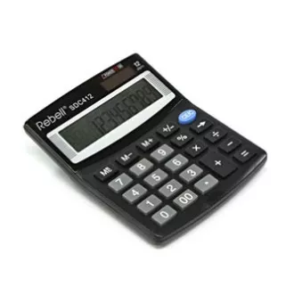 Rebell Taschenrechner RE-SDC412 BX, schwarz, Desktop, 12 Ziffern Rebell Taschenrechner RE-SDC412 BX, schwarz, Desktop, 12 Ziffern