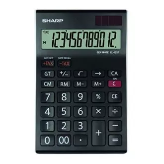 Sharp Taschenrechner EL-125TWH, schwarz-weiß, Desktop, 12 Ziffern Sharp Taschenrechner EL-125TWH, schwarz-weiß, Desktop, 12 Ziffern