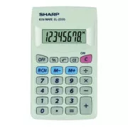 Sharp Rechner EL-233S, weiß, Taschenrechner, acht Ziffern