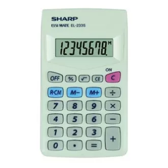 Sharp Rechner EL-233S, weiß, Taschenrechner, acht Ziffern Sharp Rechner EL-233S, weiß, Taschenrechner, acht Ziffern
