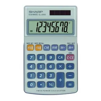 Sharp Rechner EL-250S, grau-blau, Taschenrechner, achtstellig Sharp Rechner EL-250S, grau-blau, Taschenrechner, achtstellig