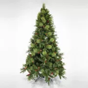 Eurolamp Künstlicher Weihnachtsbaum mit Tannenzapfen 180 cm